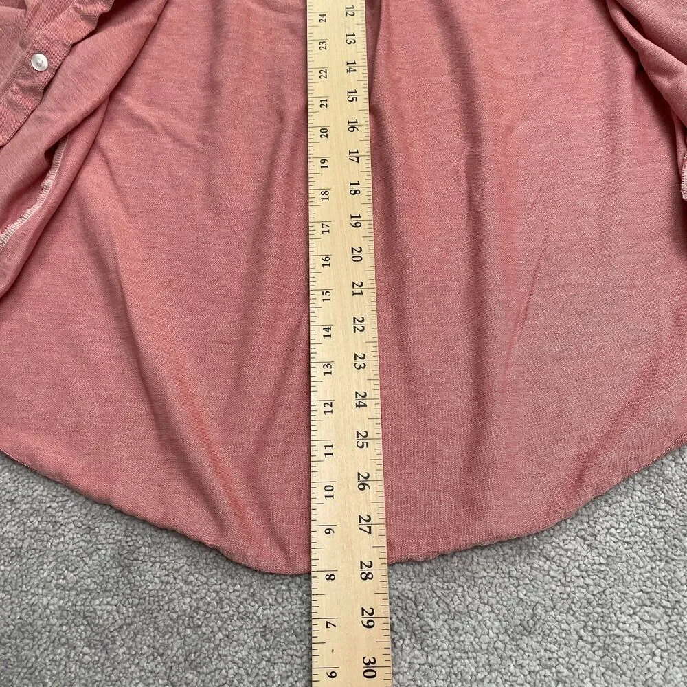 Bonobos Standard Fit Button Down Shirt Mens XL Brick Red Long Sleeve Cotton Knit